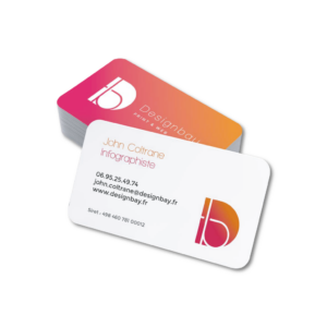 Carte de visite à coins arrondis